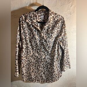 Chico's Leopard Print Button Down Shirt